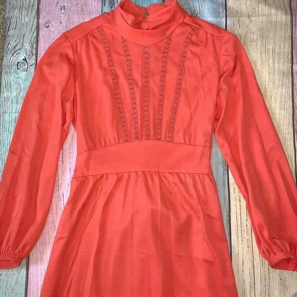 Vintage long sleeve maxi dress - Picture 2 of 11